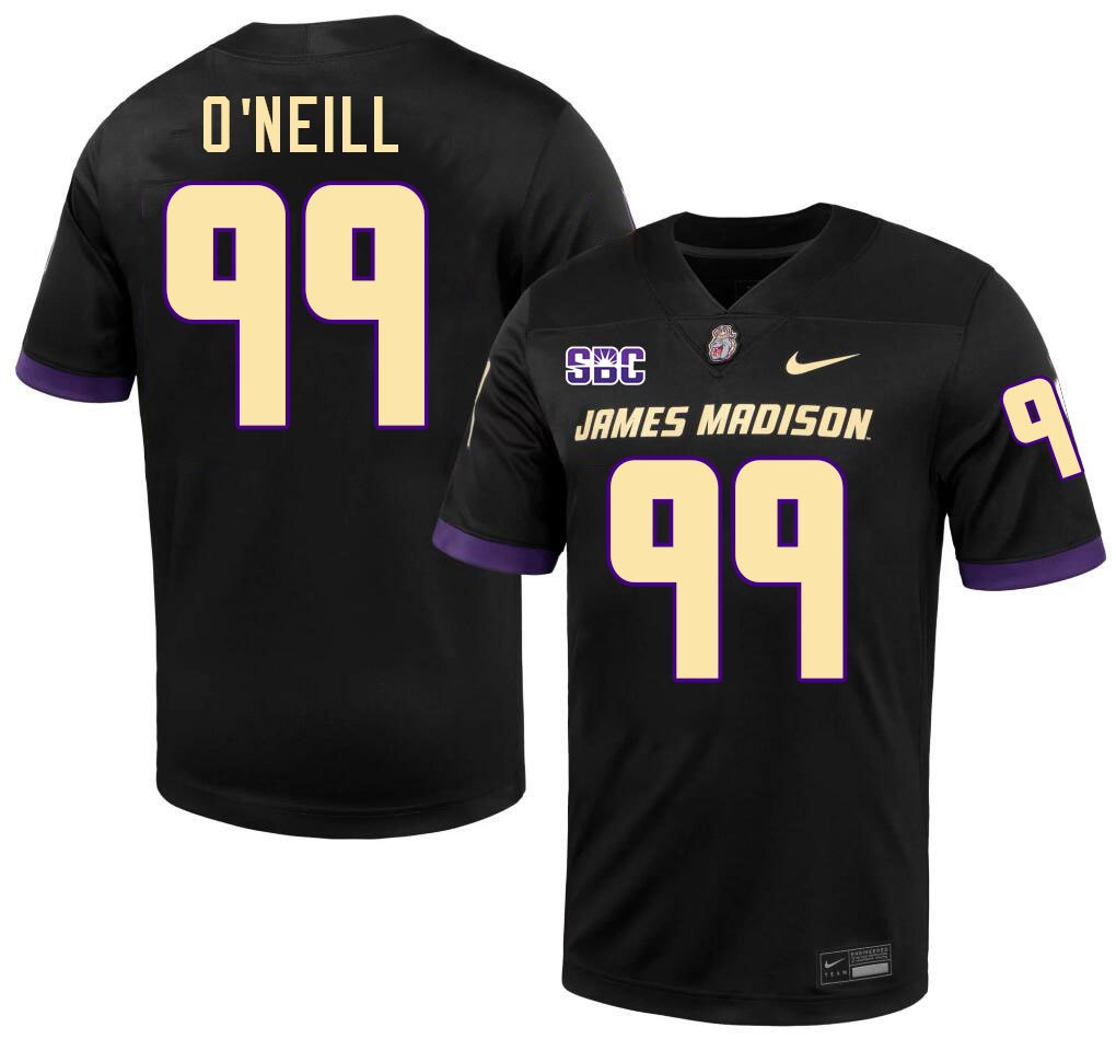 #99 Eric O'Neill JMU Jersey,James Madison Dukes Football Jerseys Stitched-Black